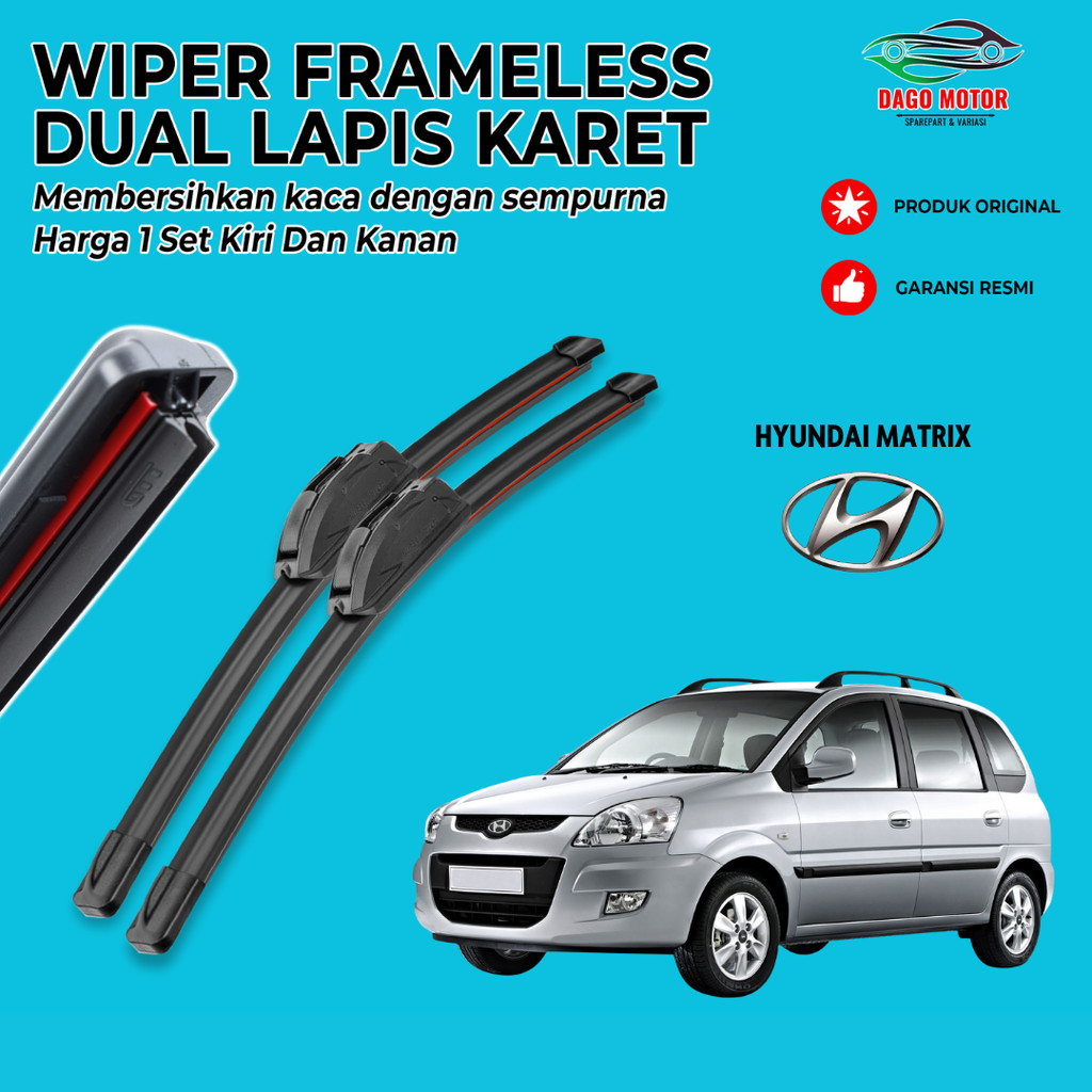 Hyundai Matrix Double Wiper Blade ยางทําความสะอาดกระจกรถยนต์ 1 ชุดซ้ายและขวา