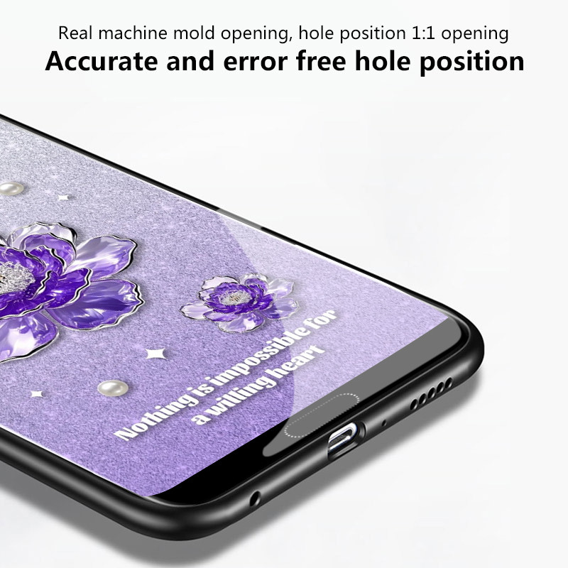 เคสสำหรับ OPPO F11 F11 Pro A9 2019 A9X เคสโทรศัพท์ดอกไม้ไข่มุกเปลือกแก้วกันกระแทก - รูปที่ 7