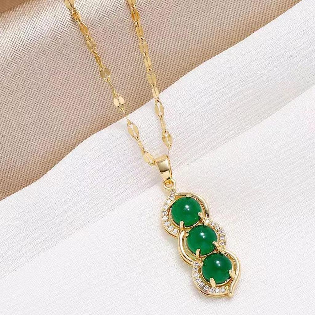 สร้อยคอปิกนิกชายหาด SPN344545958 Collection [DoRa Jewelry] - สีเขียว เด็ก ติด พลาสติก