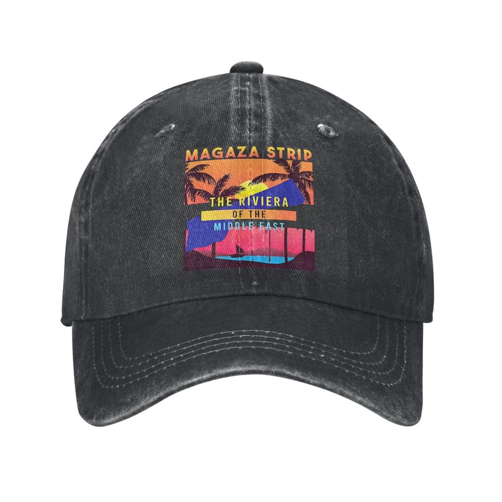 หมวกแฟชั่น Maga-Za Strip The Riviera Of The Middle East Gaza หมวกเบสบอล หมวก Unisex ขนาดเดียว