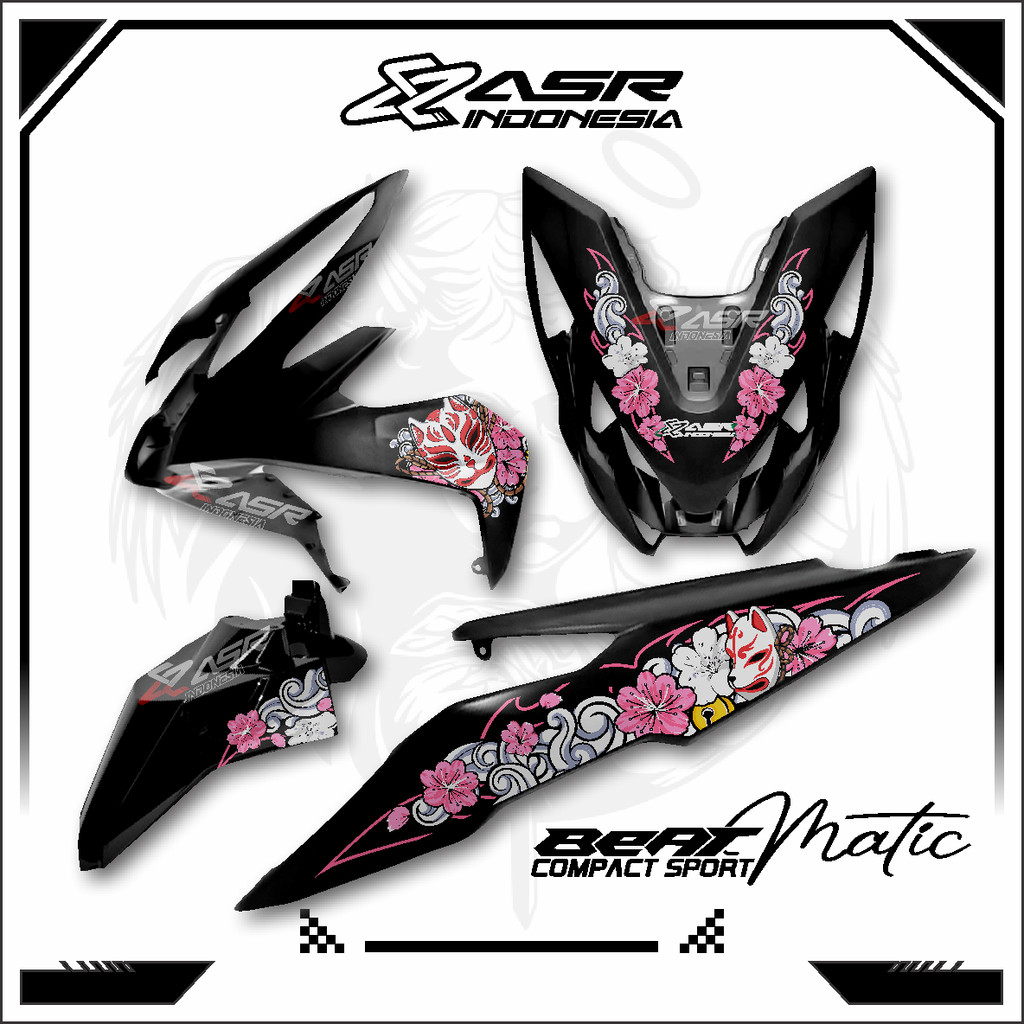 ASR Striping Beat Esp Kitsune Mask โปร่งใส UV
