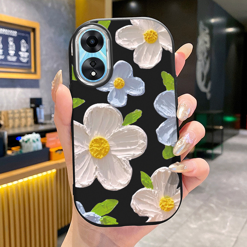 เคสสำหรับ OPPO A58 5G A78 5G A58X 5G A1X A2X 5G A58 4G เคสโทรศัพท์ดอกไม้กลมและอ้วนเสื้อแจ็กเก็ตผ้านุ่ม