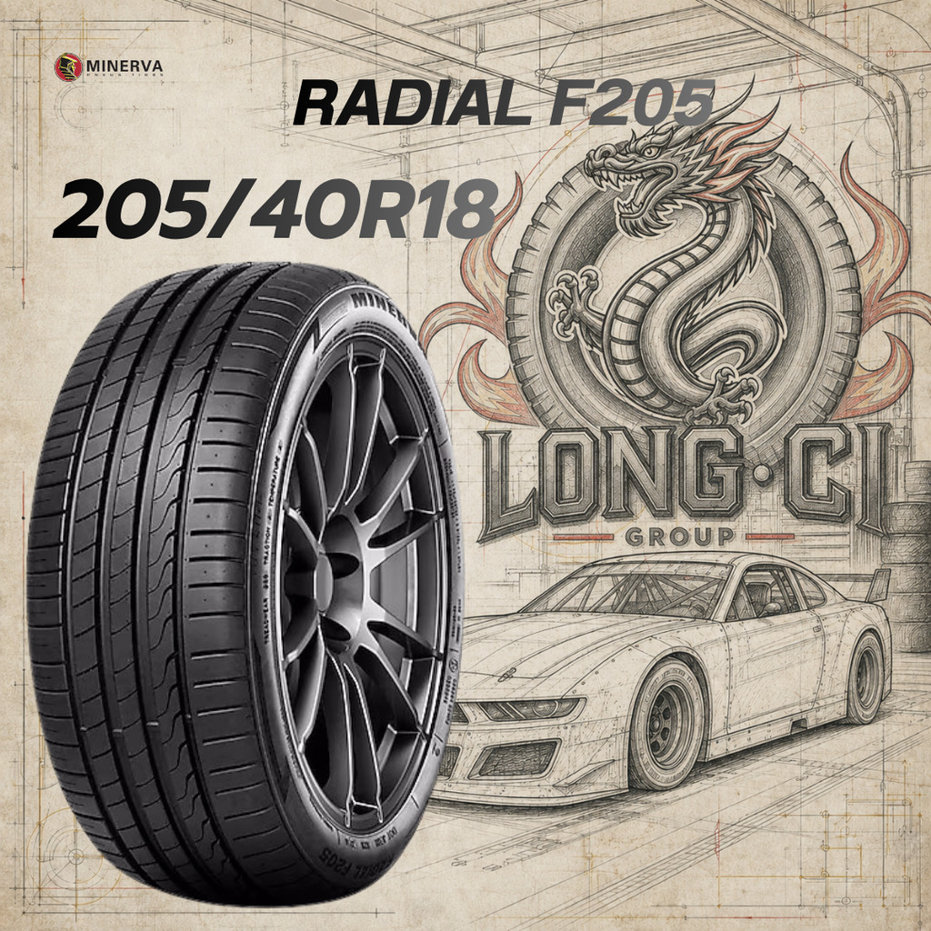 ยาง 205/40R18 MINERVA รุ่น RADIAL F205 ราคาต่อเส้น ปี 2026