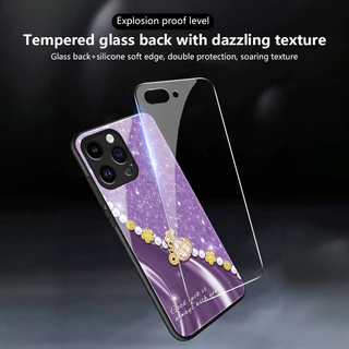 เคสสำหรับ Redmi A3 A3X POCO C61 เคสโทรศัพท์กระเป๋าเงินเปลือกแก้วกันกระแทก