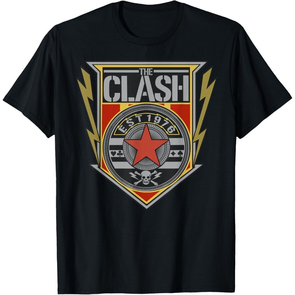 เสื้อยืดโล่ Clash Est 1976