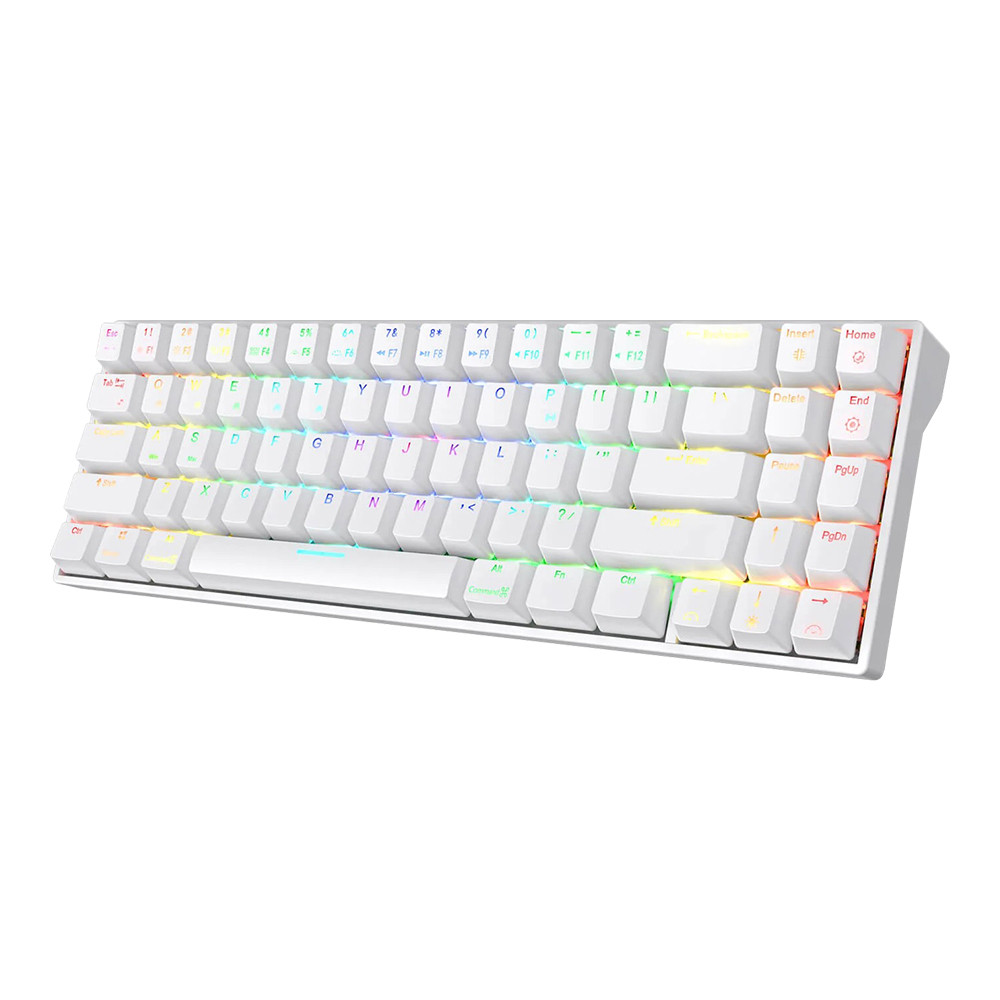 WIRELESS KEYBOARD (คีย์บอร์ดไร้สาย) ROYAL KLUDGE RK71 BLUE SWITCH RGB EN/TH - WHITE /