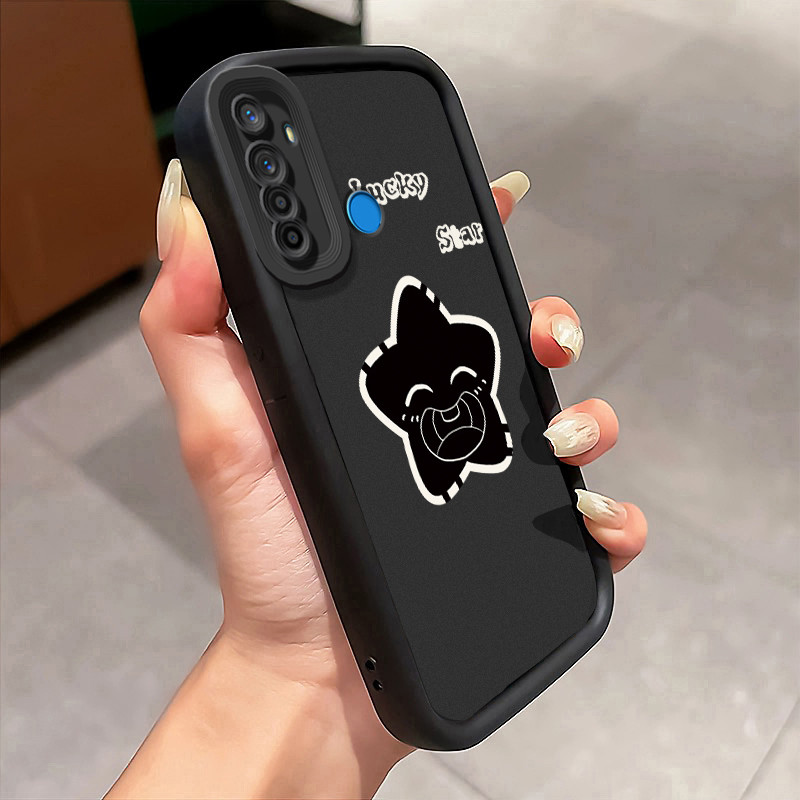 HP เคสโทรศัพท์สําหรับ Realme 5 5i 5s 6i C3 C3i Narzo 10 10A 20A กรณี Happy Star ตรงขอบกรณี Cesing ขอ