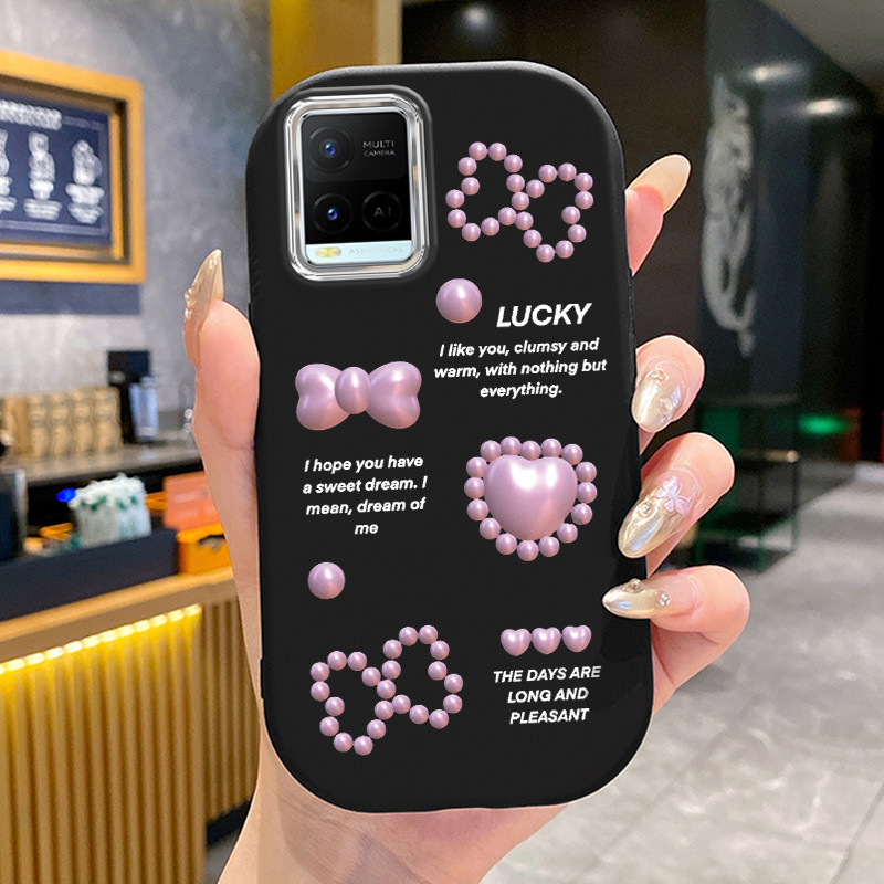 เคสสำหรับ VIVO Y21 Y21t Y21s Y21e Y21a Y22 Y22s Y33s Y33t เคสโทรศัพท์กุทัณฑ์รูปหัวใจซิลิโคนซอฟต์เชลล์