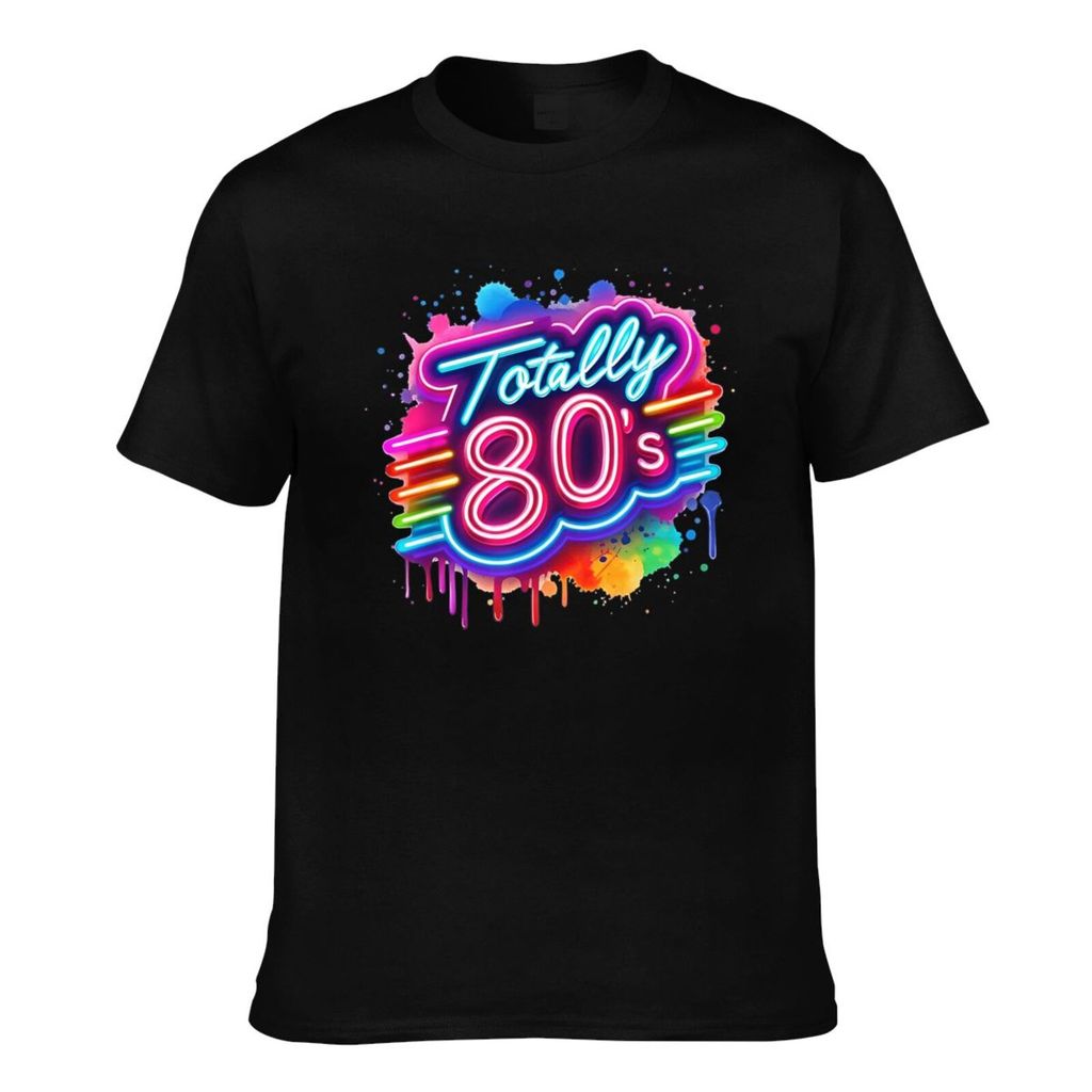 แฟชั่นพิมพ์ Totally 80S Retro 80S Vibes Casual Mens Tee