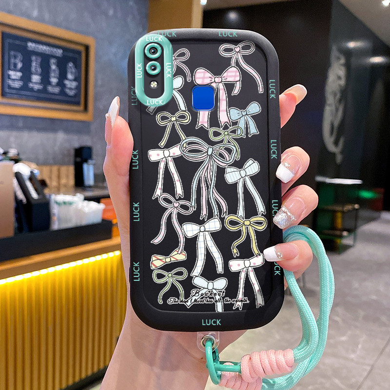 HP เคสโทรศัพท์สําหรับ VIVO Y91 Y91i Y93 Y95 Y91C Y1S Y90 กรณีการ์ตูนโบว์รูปแบบแฟชั่นซิลิโคนเคสโทรศัพ