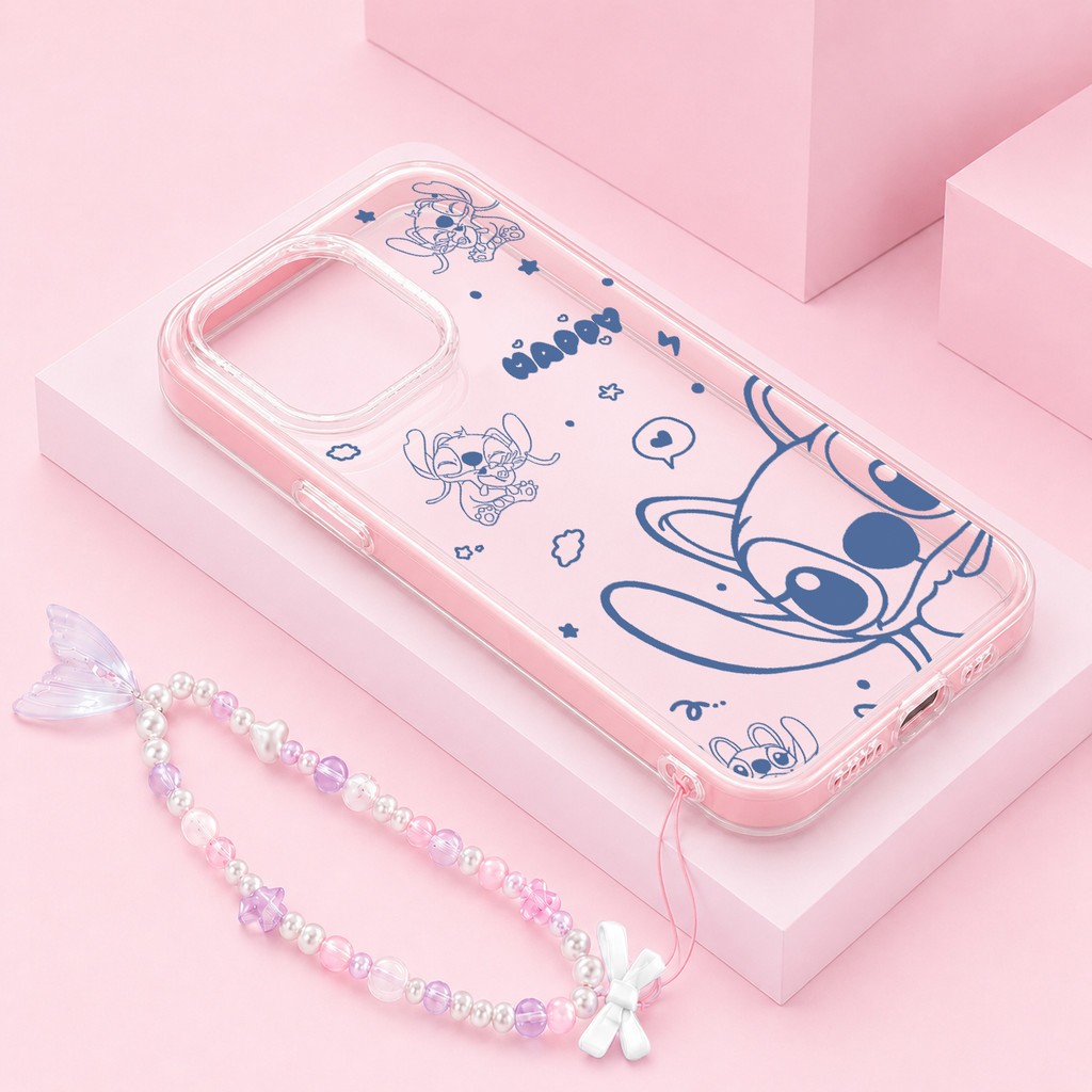 [เคส Su Lu] เคส Stitch Realme C85 Pro Note 80 70 Note 60 60X C75 C85 5G C75X Ck0624 Clear กันกระแทก 