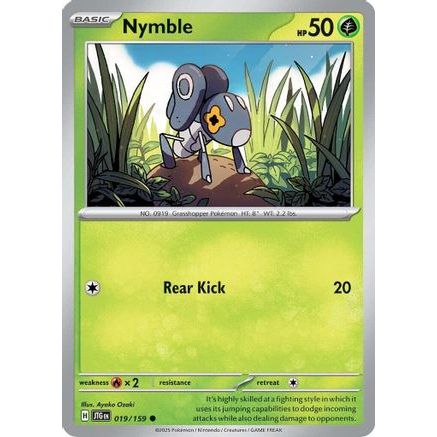 การ์ด Pokemon Nymble - 019/159 - ทั่วไป