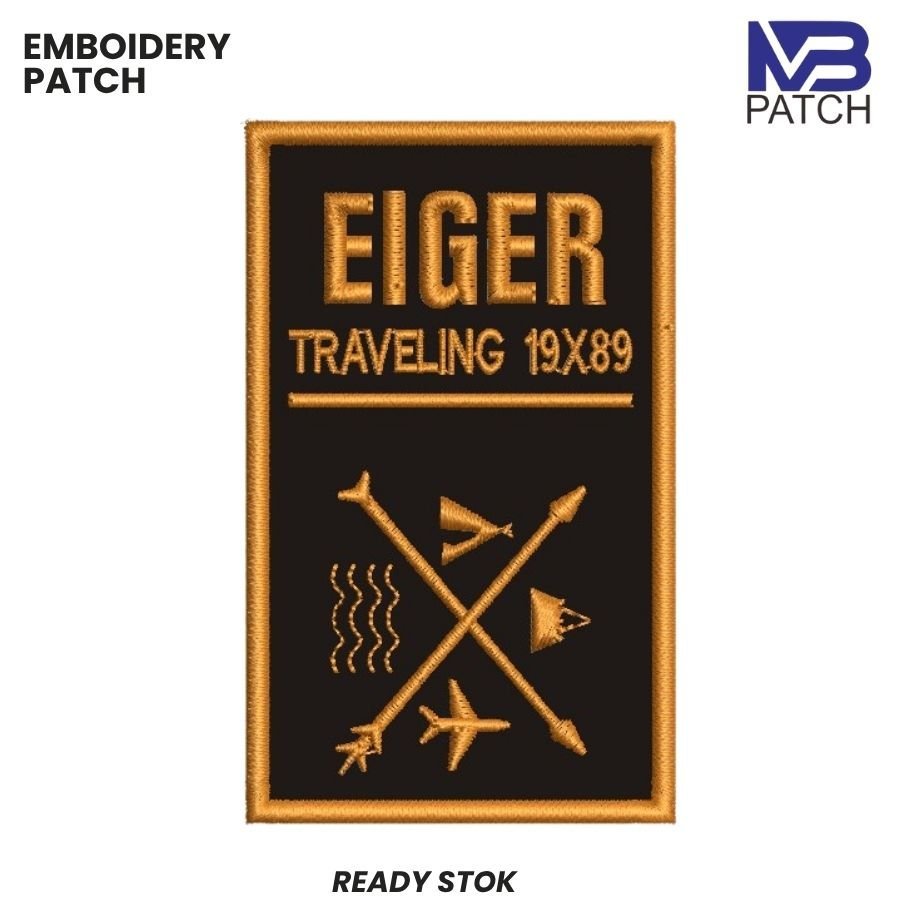 EIGER TRAVELING EMBROIDERY PATCH 19X89 SURVIVAL CAMP EMBROIDERY LOGO - MB-565