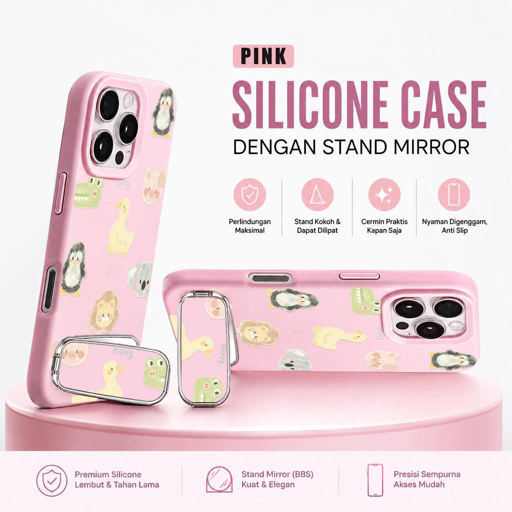 ซิลิโคนสัตว์ [Bypik2_Id] เคสหมู Hp Infinix Smart 20 Hot 60 Pro Plus 60I Note 50 5G Tecno Spark Go 2 