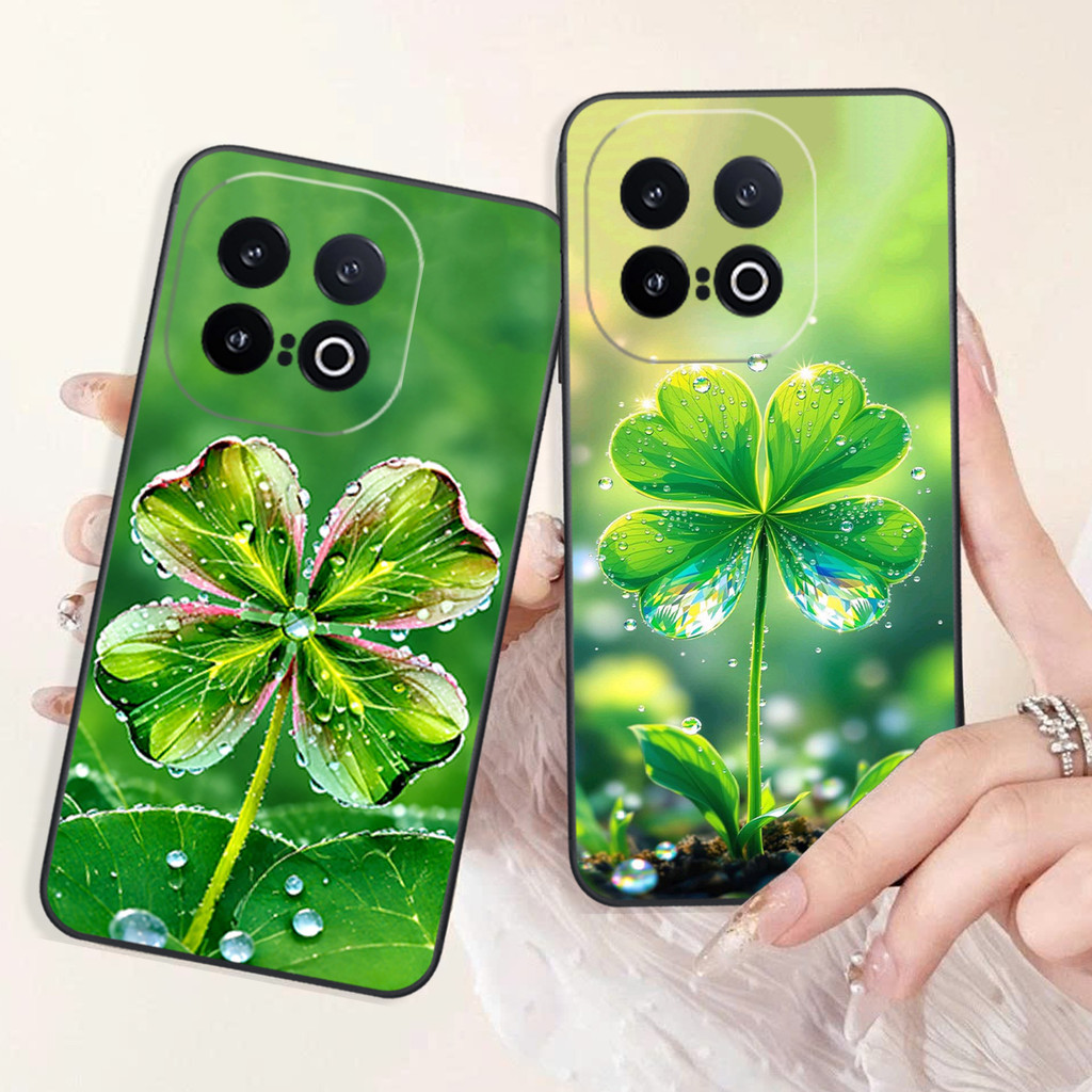 เคส Vivo iQOO 13 5G 4 leaf clover สําหรับโชค สันติภาพ ป้องกันกล้อง