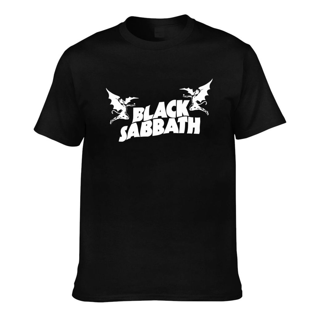 แฟชั่นพิมพ์ Ozzy Osbourne Black Sabbath Brittish Heavy Metal Rock Casual Mens Tee