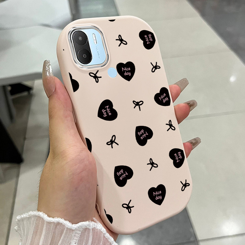 เคสสำหรับ Xiaomi Redmi A1+ A2+ A1 Plus A2 Plus เคสโทรศัพท์รูปหัวใจกุทัณฑ์กันกระแทกกลมและอ้วน
