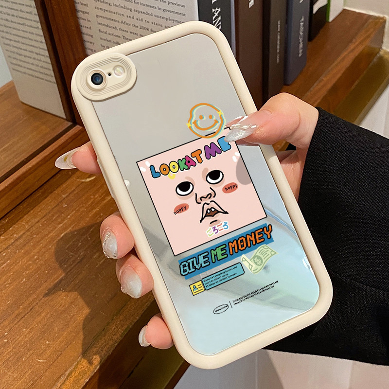 IPhone 6 Plus 6s Plus 7 Plus 8 Plus SE 2020 X Xr Xs Max Case HP Fun Expression Pattern Case Mirror C