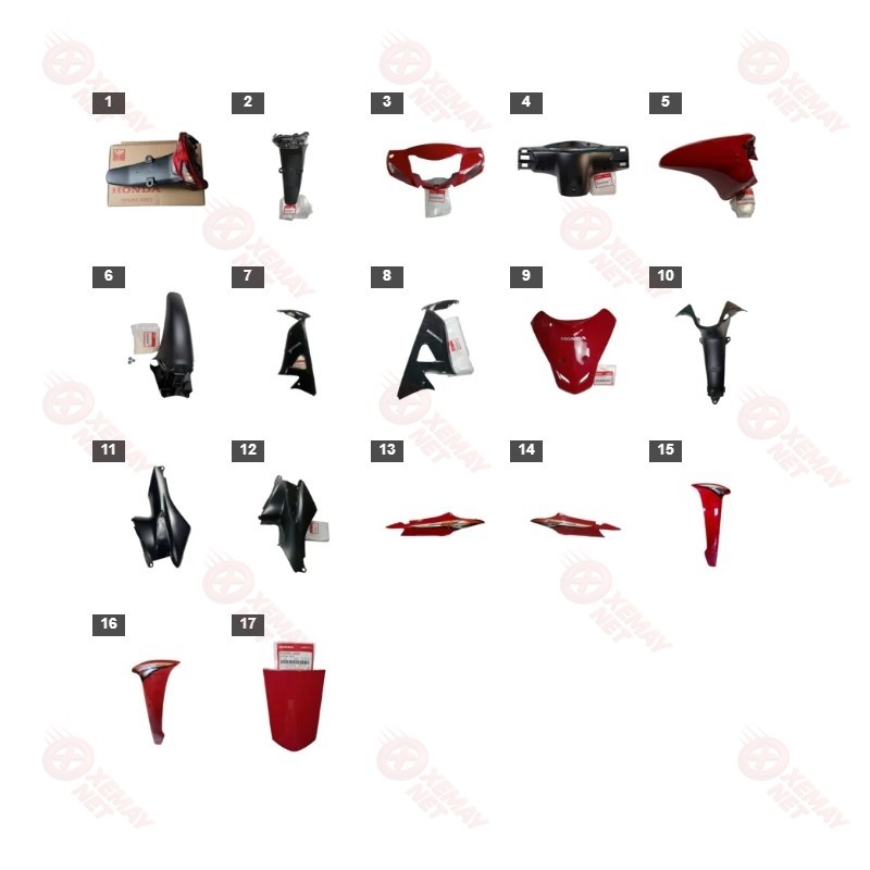 พลาสติก - 2008 Wave Alpha SHIRT RED R - 161 T1