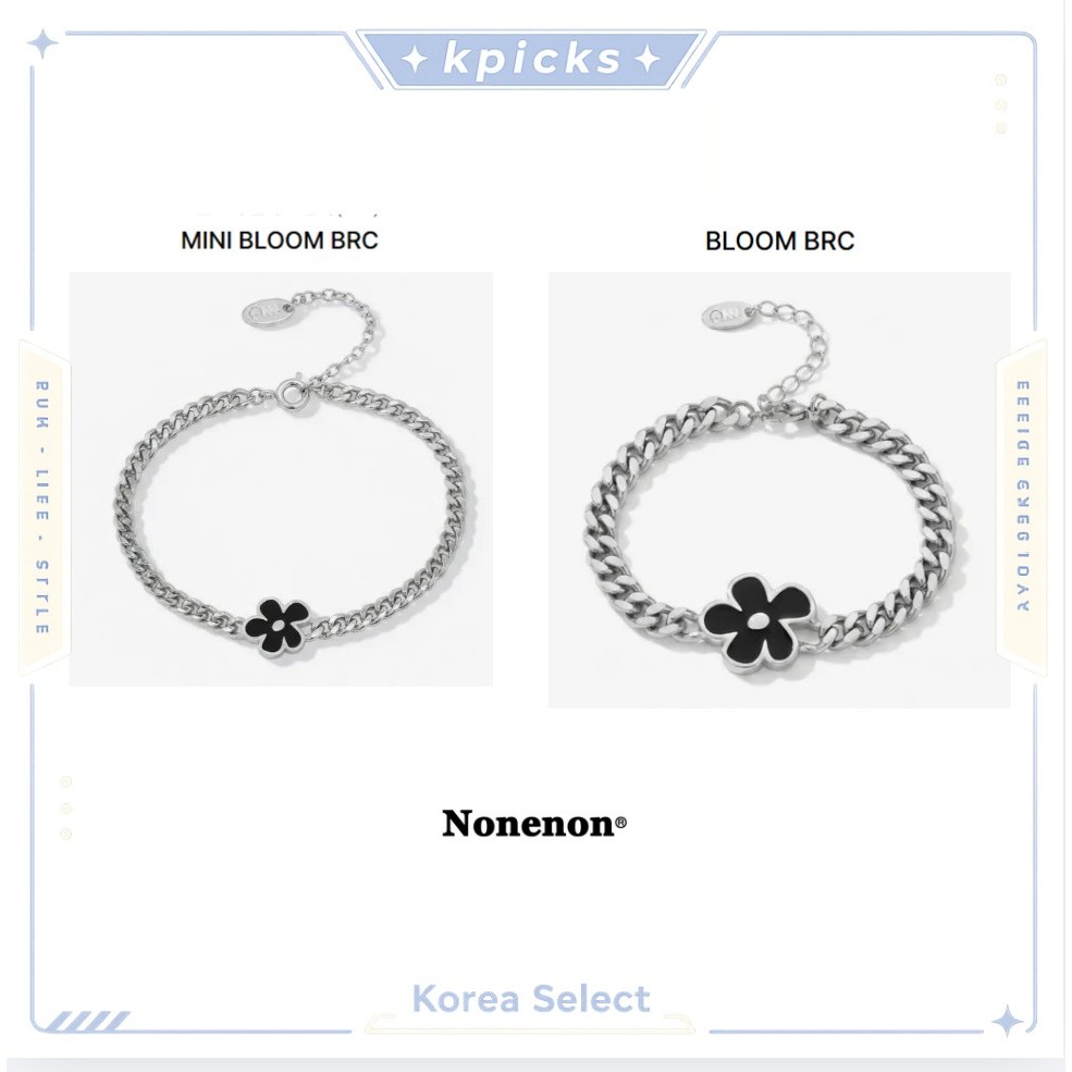NONENON Bloom Bracelet Mini Regular Flower Silver Gold SML