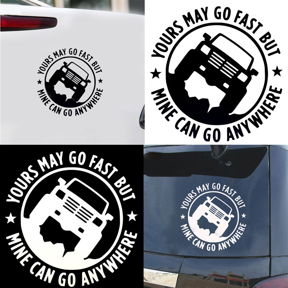DE-Creative ตัวอักษรตลก 4X4 รถบรรทุกรถ Body Decals สติกเกอร์ตกแต่ง