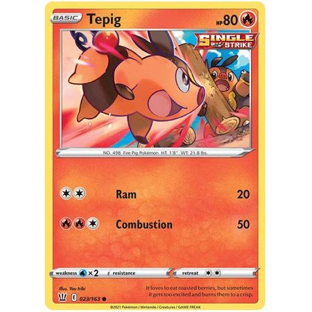 การ์ดโปเกมอน Tepig - 23/163 - ทั่วไป