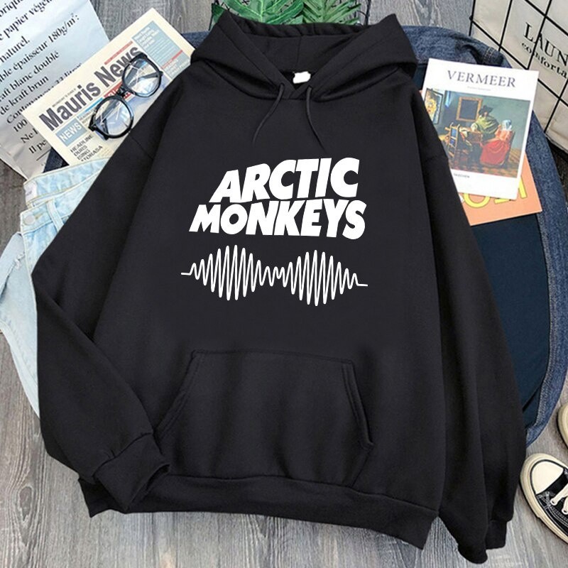 เสื้อฮู้ดแขนยาว มีฮู้ด พิมพ์ลาย Arctic Monkeys Sound Wave สําหรับผู้ชาย M-3XL