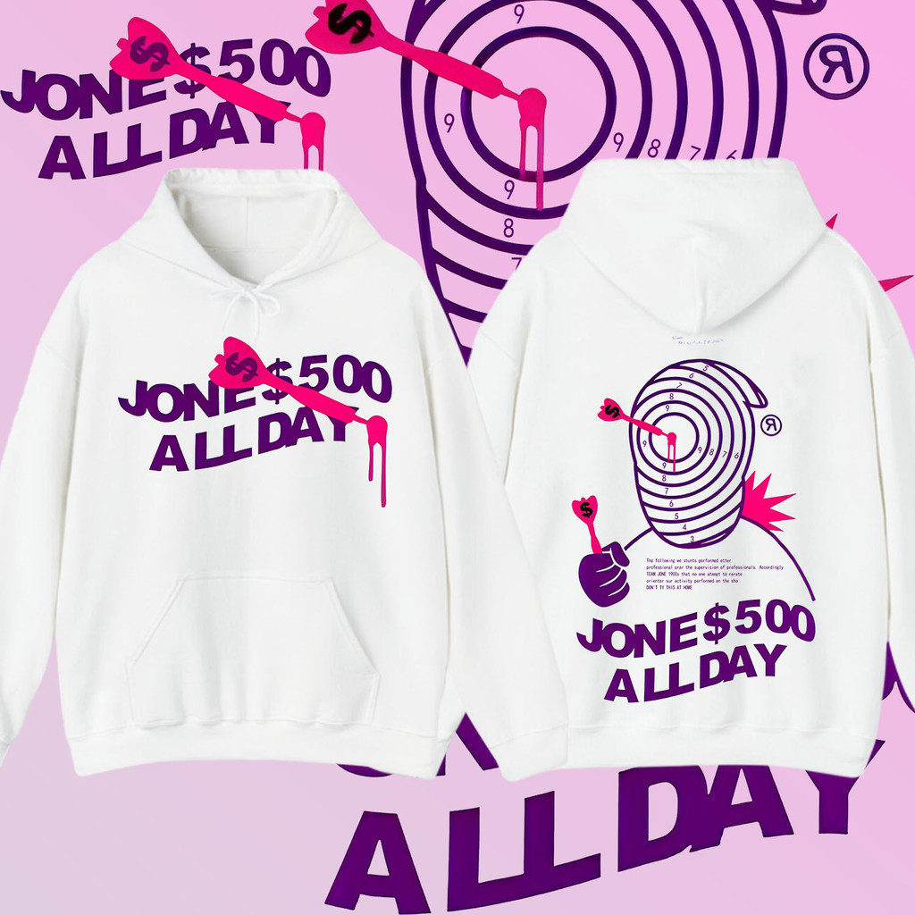 เทรนด์ แฟชั่น Hoodies JONE500 COLLECTION ALL DAY เสื้อกันหนาวแขนยาว hoodies M-3XL ได้ทั้งชายและหญิงS