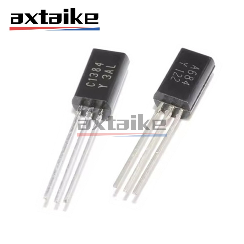 50PCS A684 C1384 TO-92L 2SA684 2SC1384 1A 50V 750mW NPN PNP 2SA684-Y 2SC1384-Y DIP ทรานซิสเตอร์