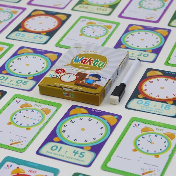 WIPE CLEAN TIME - แฟลชการ์ด CAN BE WRITTEN และ ERASED - เครื่องหมายฟรี