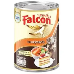 💥 นกเหยี่ยวนมข้นจืด 360มล. 🔔 Falcon Unsweeted Evaporated 360ml.