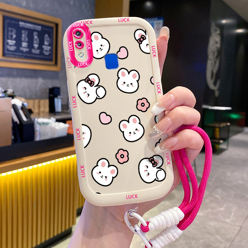 HP เคสโทรศัพท์สําหรับ VIVO Y91 Y91i Y93 Y95 Y91C Y1S Y90 กรณีกระต่ายน่ารักรูปแบบแฟชั่นซิลิโคนเคสโทรศ