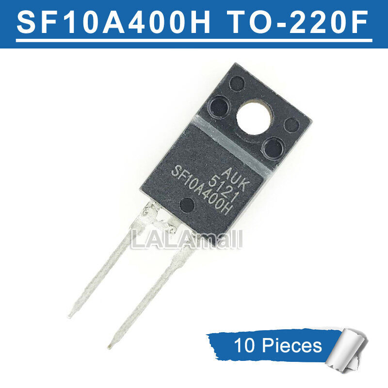 10pcs SF10A400H TO-220F SF 10A400 10A400H TO-220F-2 400V/10A Ultra Fast Recovery Diode ใหม่เดิม
