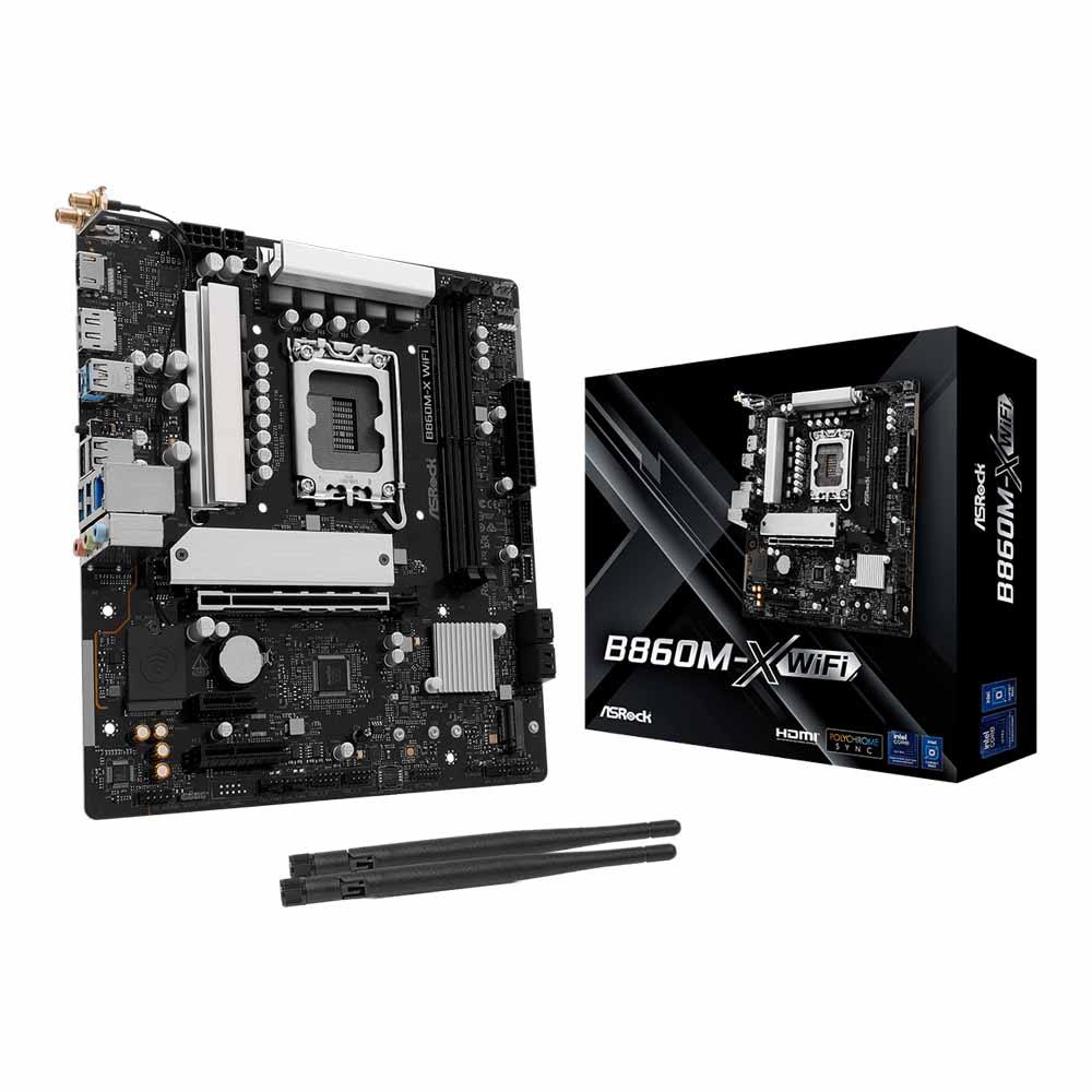 MAINBOARD (เมนบอร์ด) ASROCK B860M-X WIFI - INTEL SOCKET 1851 DDR5 MICRO-ATX ;;;