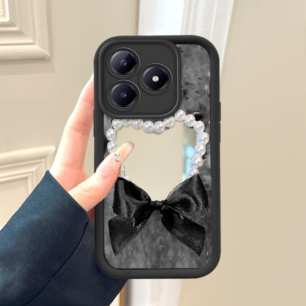 Realme C63 C61 Narzo N63 สําหรับกระจกปลอกนุ่มน่ารัก Softcase การ์ตูน Hp Full Kesing ผีเสื้อ Cassing 