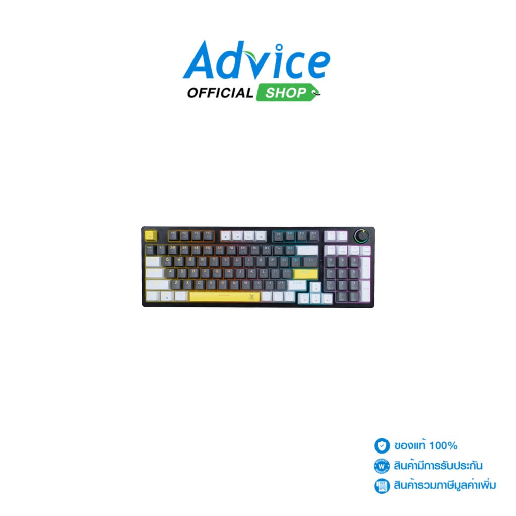 NUBWO KEYBOARD NUBWO-X X801 GREY WHITE (RED SWITCH คีย์บอร์ด) - A0183153