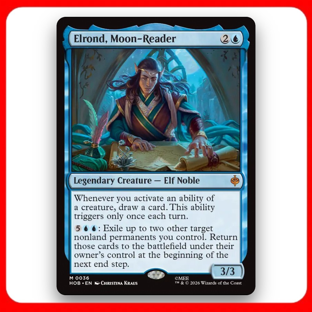 [MTG] Elrond, Moon-Reader (#36) [HOB] [BLUE] [MYTHIC] | Magic the Gathering
