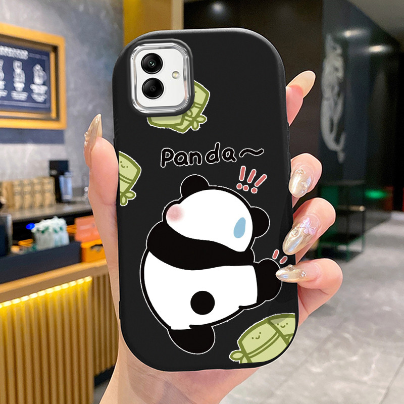 เคสสำหรับ Samsung Galaxy A04 M04 F04 A04E M13 5G เคสโทรศัพท์แพนด้ากลมและอ้วนเสื้อแจ็กเก็ตผ้านุ่ม