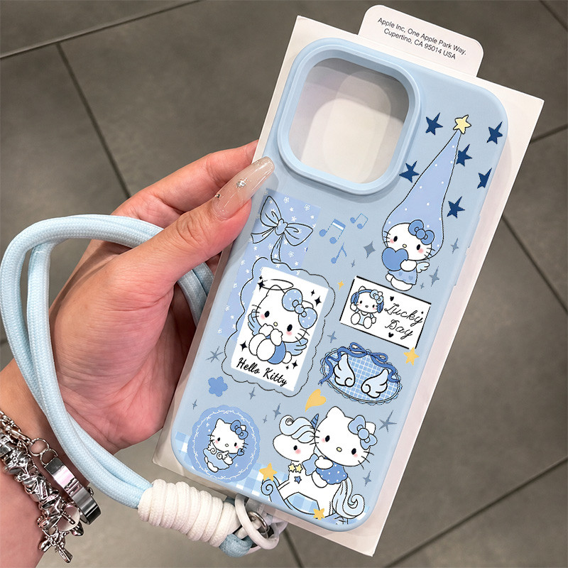 Hello Kitty Silicone Ribbon Star Pattern [Heartcasing] Case Hp Infinix Smart 20 Hot 60 Pro Plus 60I 