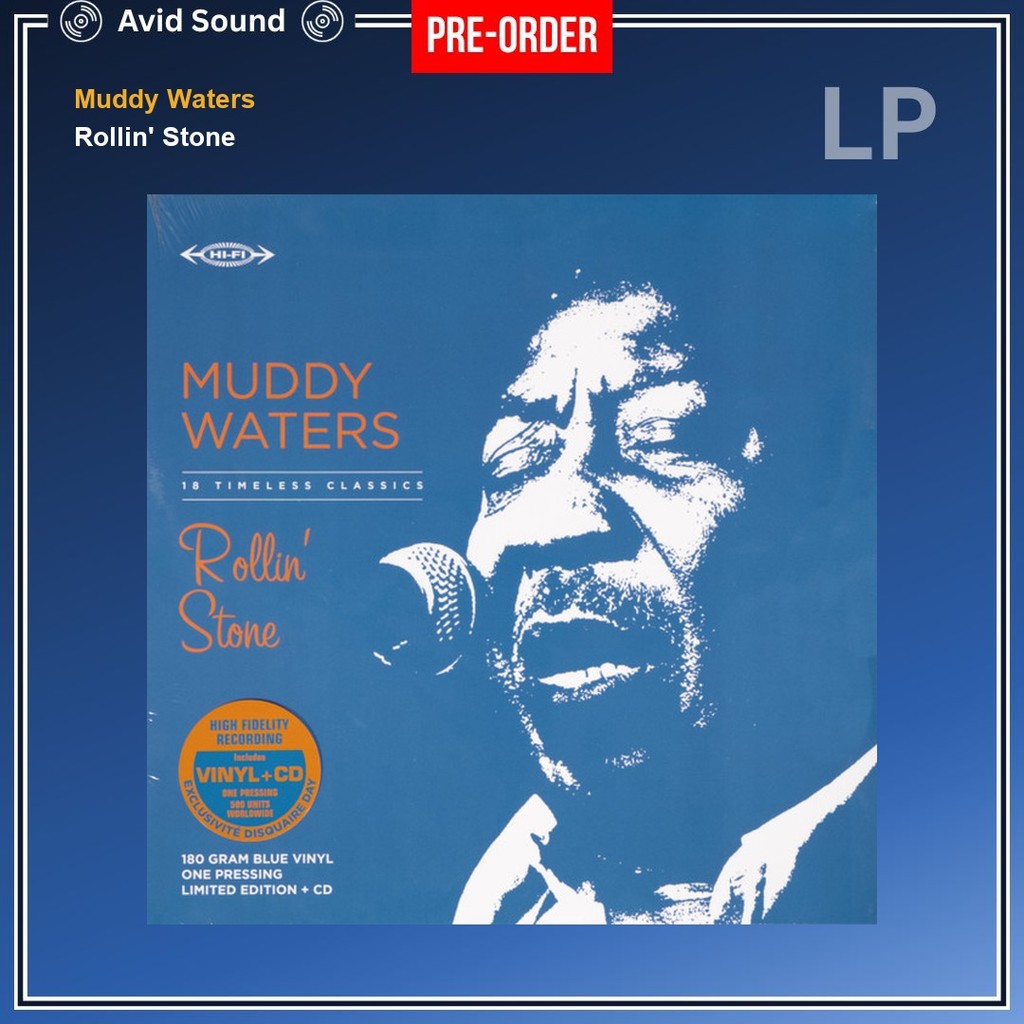Pre-Order แผ่นเสียง Muddy Waters Rollin' Stone ใหม่ ซีล Muddy Waters Vinyl LP