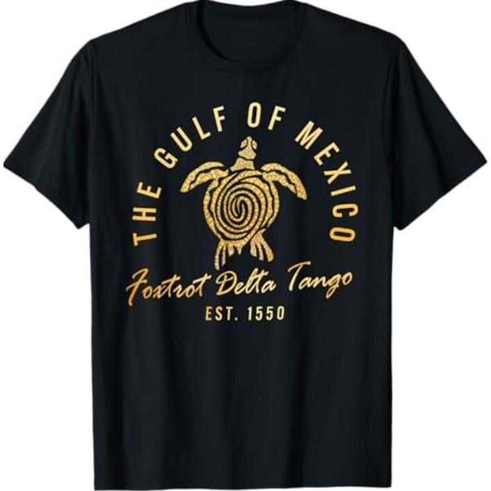 Gulf Of Mexico Foxtrots Deltas Tangos Gulf Of Mexico Turtle เสื้อยืด