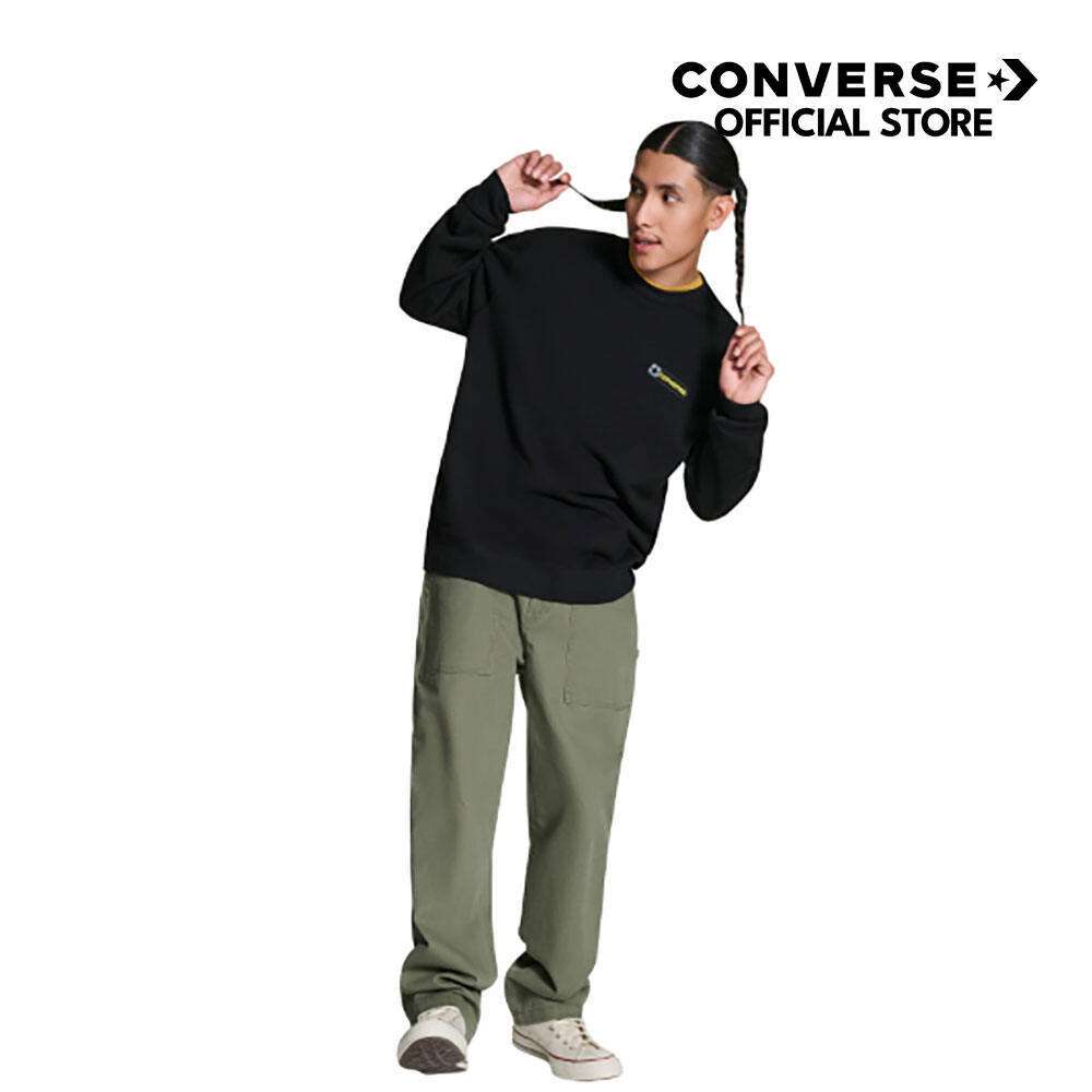 CONVERSE เสื้อกันหนาว CONVERSE BOX STAR SWEATSHIRT BLACK ผู้ชาย 132H820AM_H5BKXX