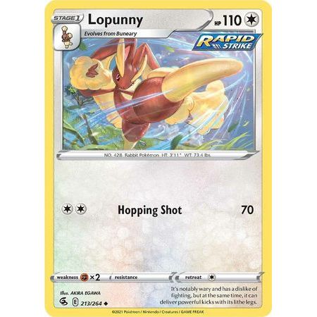 การ์ดโปเกมอน Lopunny - 213/264 - Uncommon