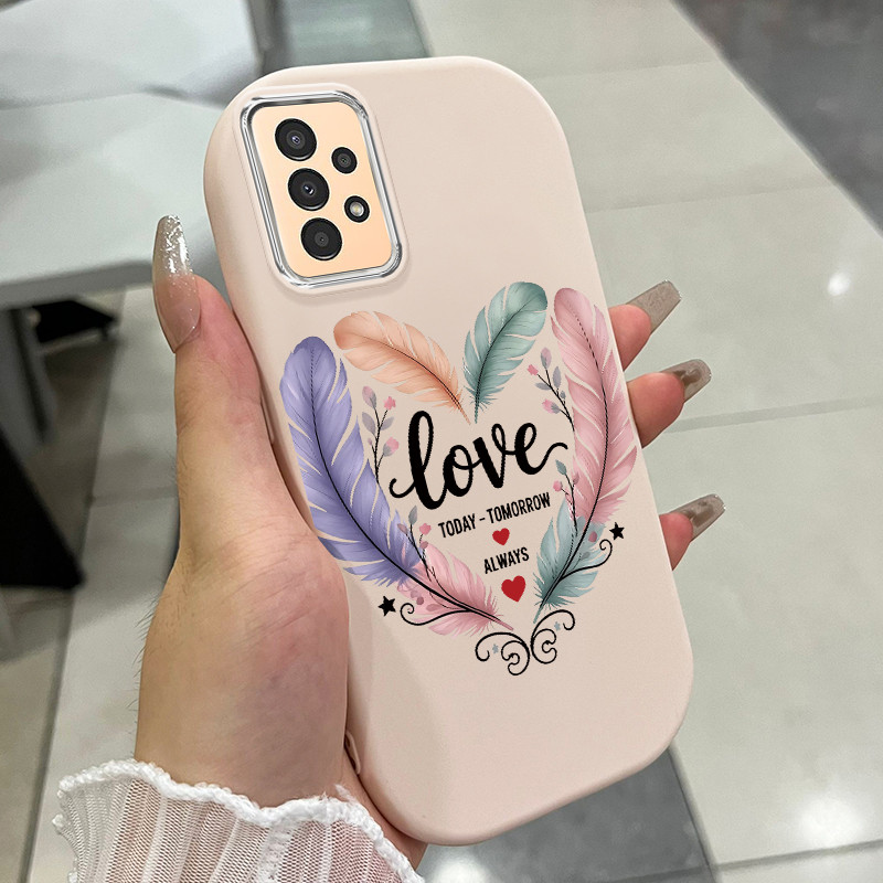 เคส ใช้ได้กับ Samsung A13 4G เคสแฟชั่นหัวใจ