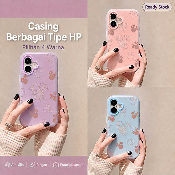 Jelly 2 In 1 Minnie Mouse Case Oppo Reno 16F 16 Pro 5G 15F A6X A6 Pro 14F A3X A5 2025 A5I A5 Pro Cas
