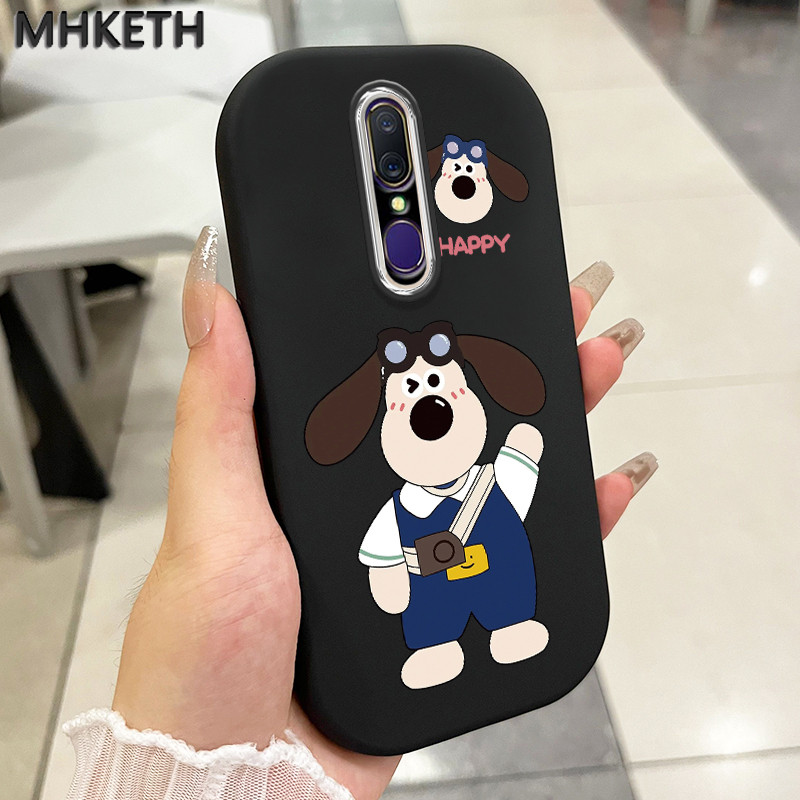 MHKETH เคสสำหรับ OPPO F11 F11 Pro A9 2019 A9X เคสโทรศัพท์ป้องกันการกระแทกขั้นสูงสำหรับสุนัขการ์ตูน