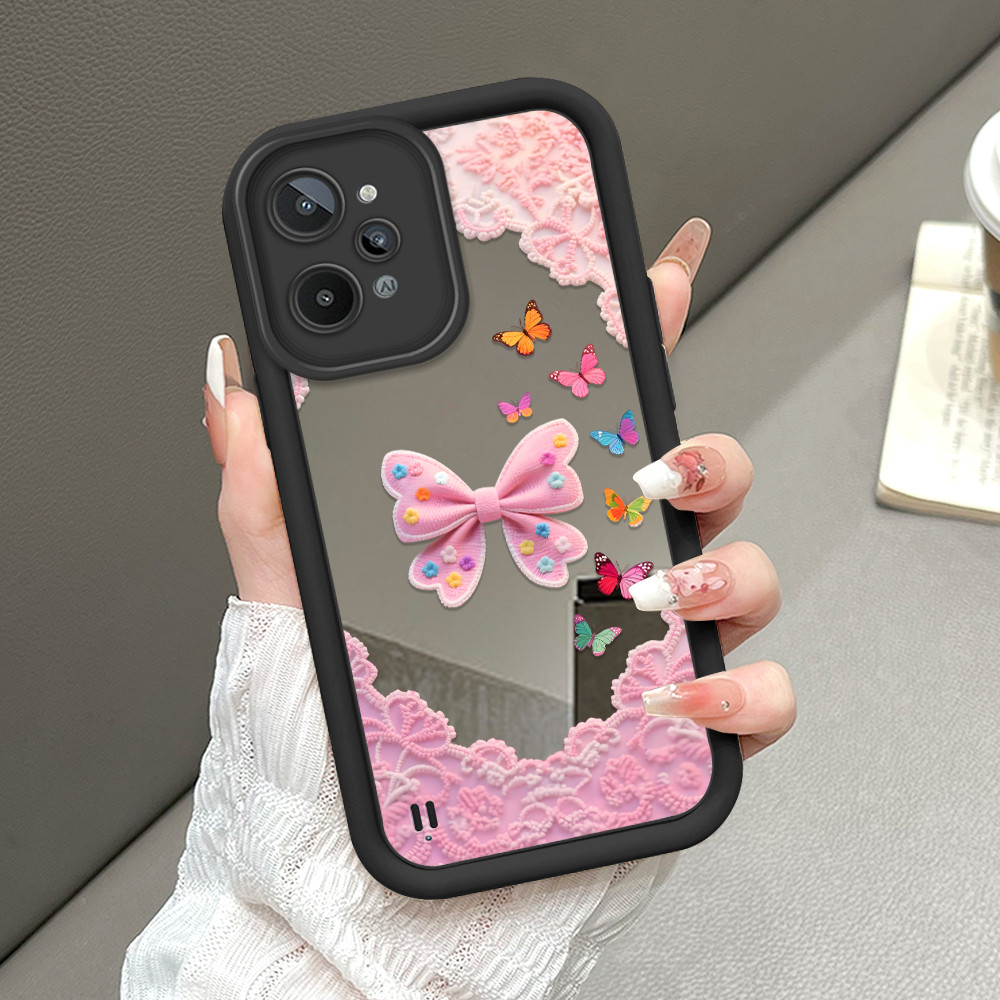 HP เคสโทรศัพท์สําหรับ Realme C31 กระจก Softcase เคสโทรศัพท์ผีเสื้อ Kesing 8809 JZ