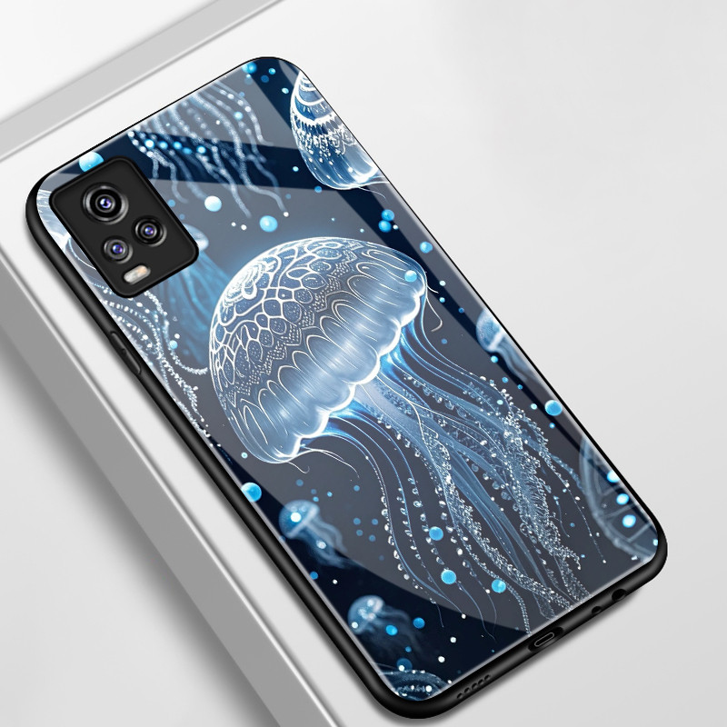 เคสสำหรับ VIVO V20 V20 SE V20 Pro เคสโทรศัพท์แมงกะพรุนเปลือกแก้วกันกระแทก