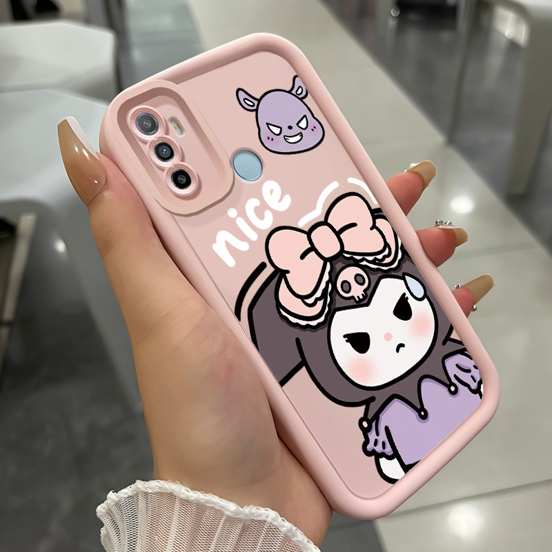 เคสสำหรับ OPPO A53 2020 A33 2020 A53s A32 A94 F19 Pro Reno 5F 5 Lite A11s เคสโทรศัพท์กระต่ายน่ารักสามสีซิลิโคนกันกระแทก