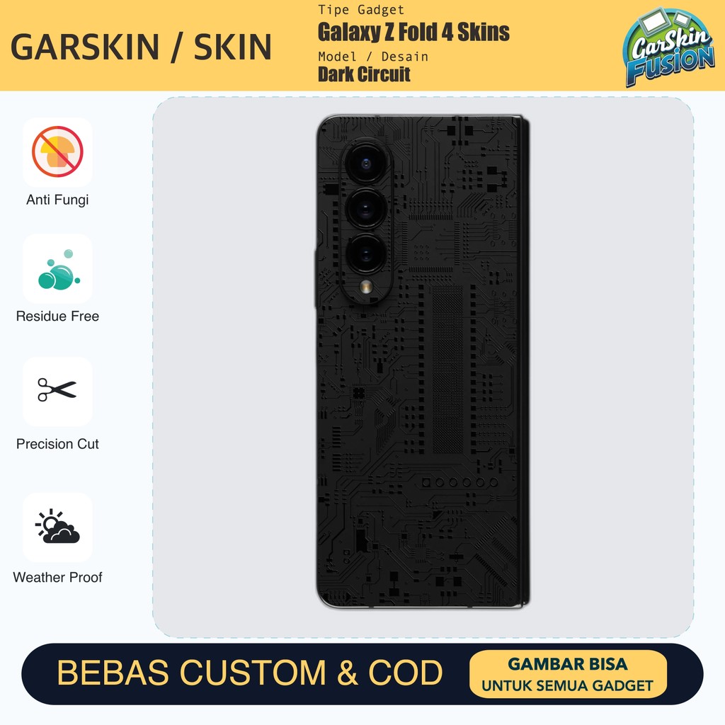 Galaxy Z Fold 4 Dark Circuit Anti Scratch Protector Case | โดยฟิวชั่น | รหัส - H9Z9